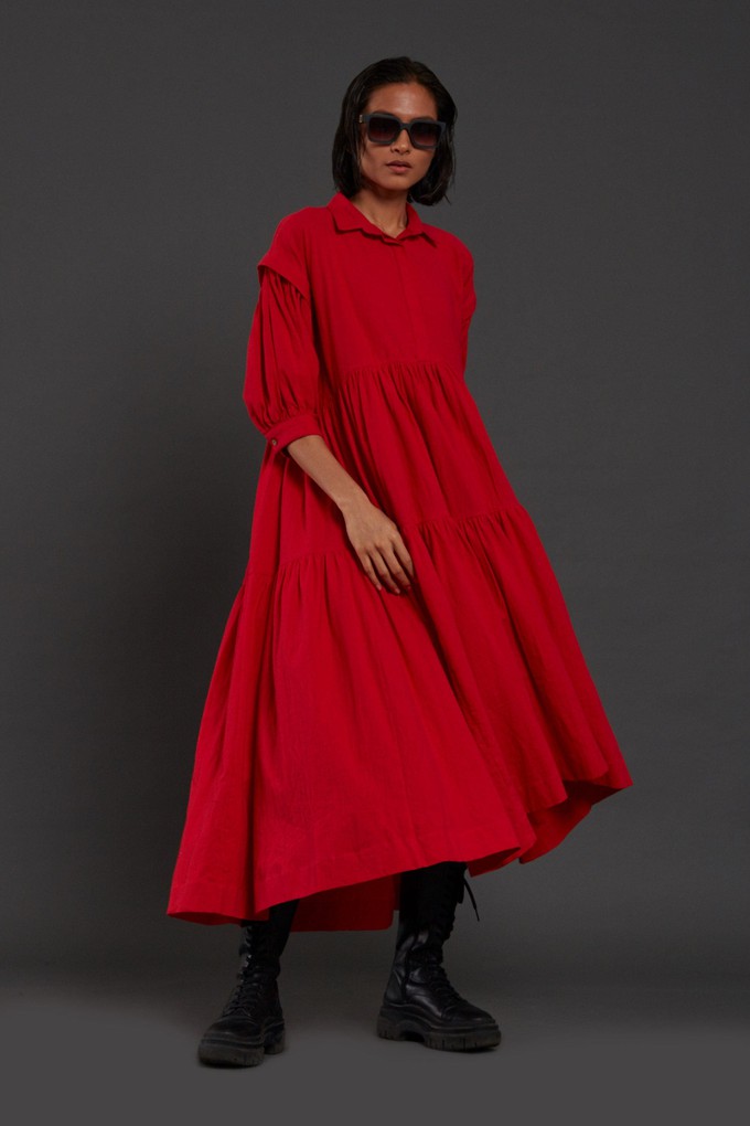 Matera Dress Red from Bhoomi