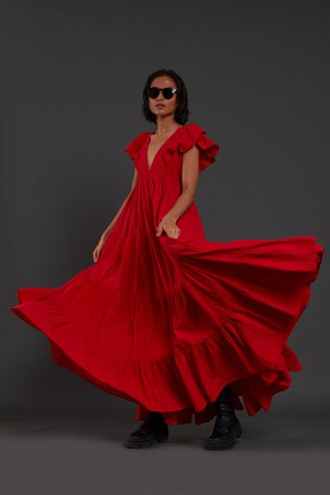 Monette Dress Red from Bhoomi