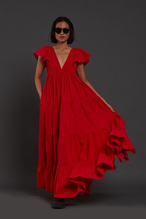 Monette Dress Red from Bhoomi