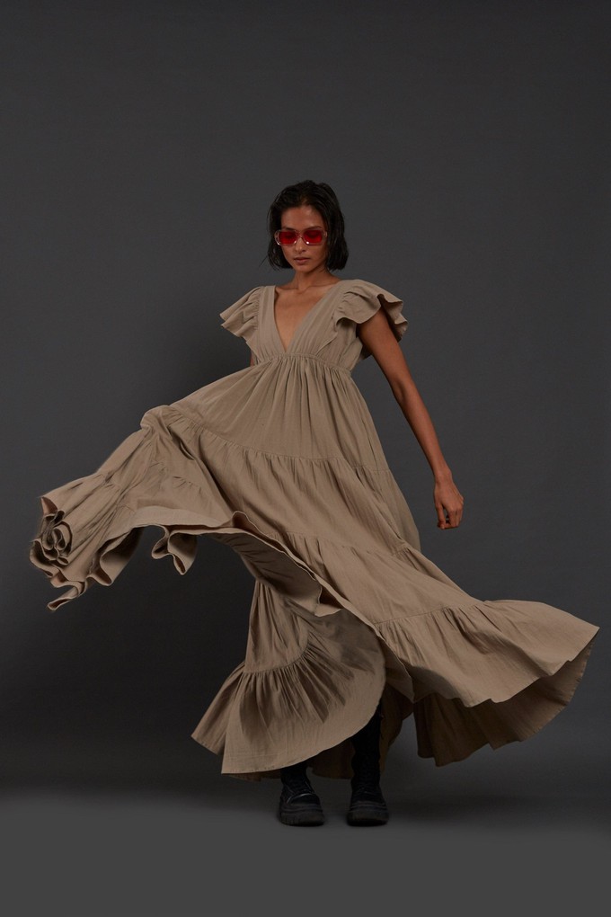 Monette Dress Beige from Bhoomi