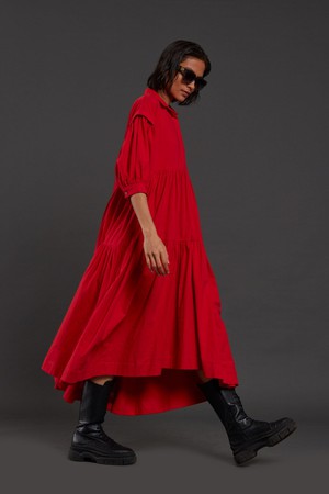 Matera Dress Red from Bhoomi