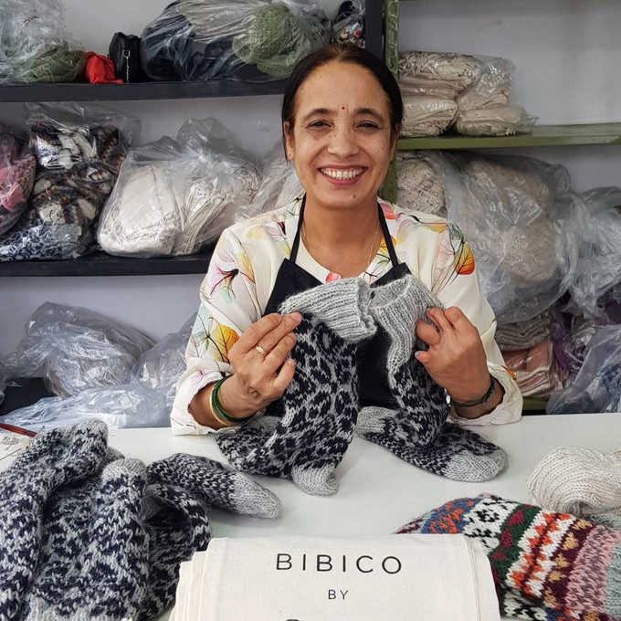 Fair Isle Wool Socks from BIBICO