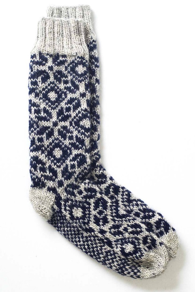 Fair Isle Wool Socks from BIBICO