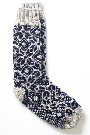 Fair Isle Wool Socks from BIBICO