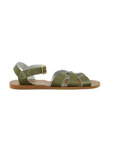 Olive Leather Sandals via BIBICO