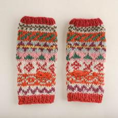 Ulla Fair Isle Finglerless Knitted Mittens via BIBICO