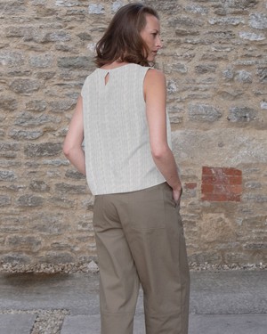 Pippa Striped Sleeveless Top from BIBICO