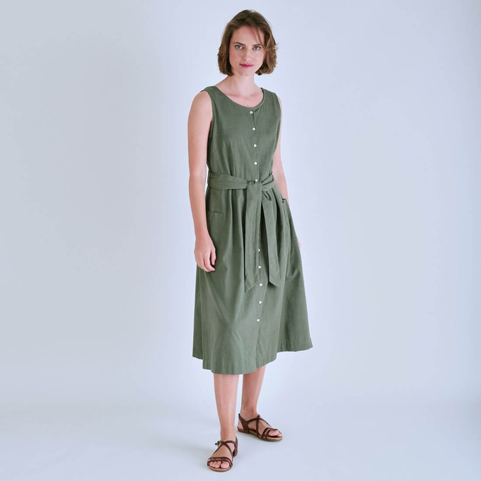 Margot Linen Sleeveless Dress from BIBICO