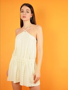 Desert Dreams Playsuit, Upcycled Cotton, in White Lace via blondegonerogue