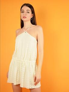 Desert Dreams Playsuit, Upcycled Cotton, in White Lace via blondegonerogue