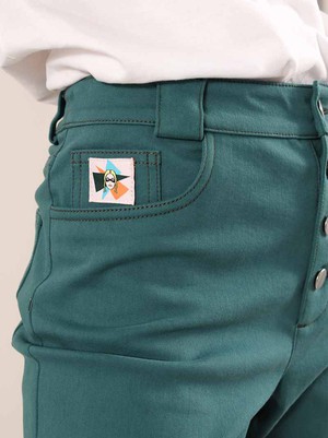 Rogue Crop Leg Jeans, Organic Cotton, in Green from blondegonerogue