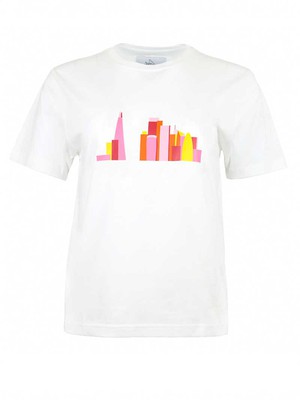 London Skyline Tee, Organic Cotton, in White from blondegonerogue