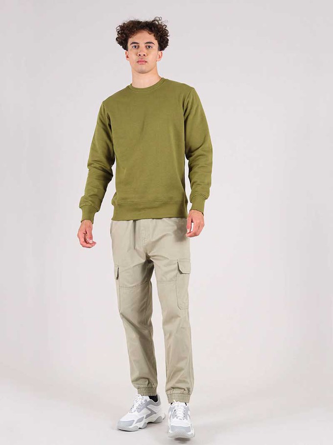 The OG Mens Sweatshirt, Organic Cotton, in Khaki Green from blondegonerogue