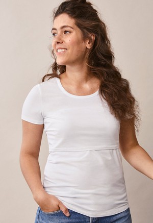 Short sleeve nursing top - White from Boob Design