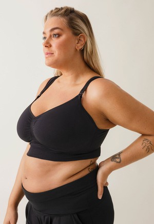 Firm wireless nursing bra 34C - 44F - Black from Boob Design