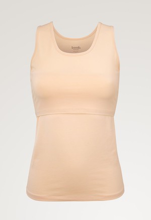 Essential nursing tank top - Beige/Apricot from Boob Design