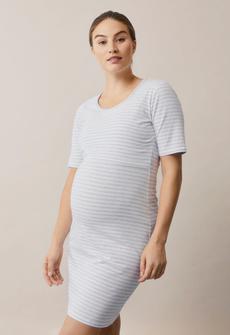 Night Dress - White/Grey melange via Boob Design