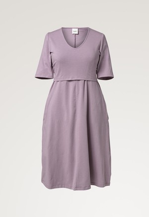 A shaped nursing dress short sleeve - Lavender from Boob Design