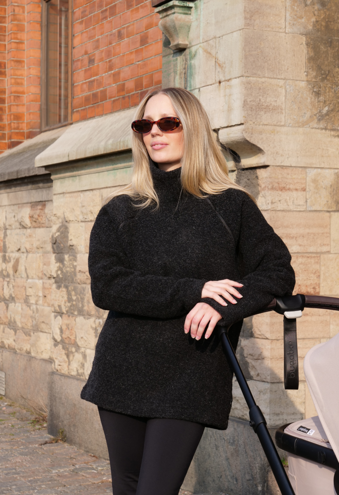 Wool pile sweater - Black from Boob Design