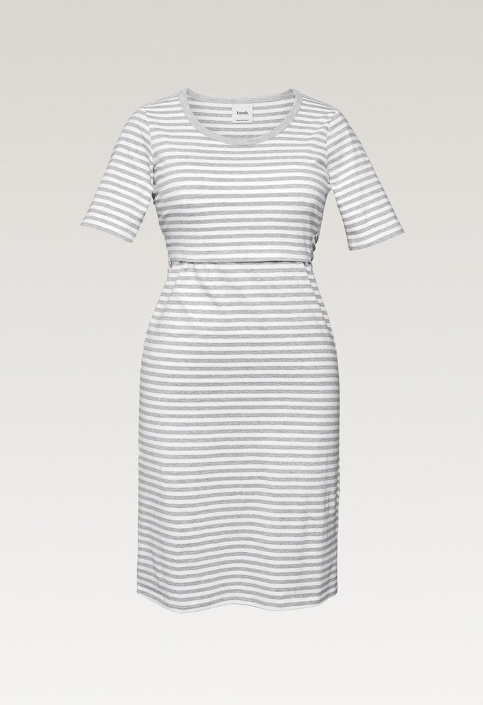Night Dress - White/Grey melange from Boob Design