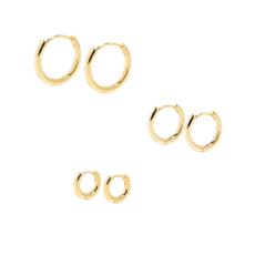 ALL THE BASE HOOPS - 18k gold vermeil via Bound Studios