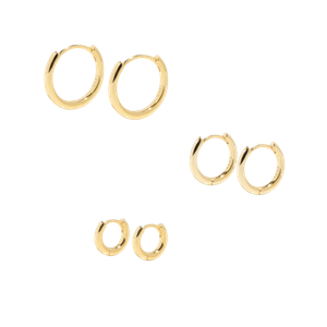 ALL THE BASE HOOPS - 18k gold vermeil from Bound Studios