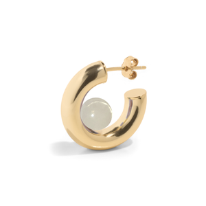 THE YUNA HOOP WHITE QUARTZ - 18k gold vermeil from Bound Studios