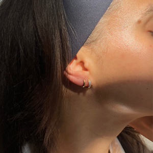 THE BASE HOOP SMALL - solid gold from Bound Studios