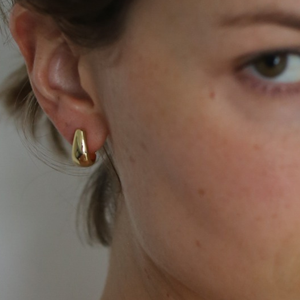 THE SAGE DOME HUGGIE HOOP - 18k gold vermeil from Bound Studios