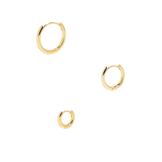 ALL THE BASE HOOPS - 18k gold vermeil from Bound Studios