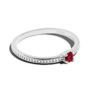 THE EMMA RING RED - sterling silver from Bound Studios