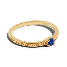 THE EMMA RING BLUE - solid gold via Bound Studios