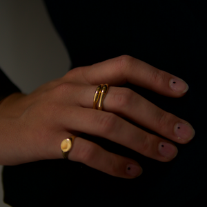 THE DOUBLE TROUBLE RING SET - Solid gold from Bound Studios
