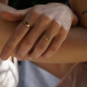THE EMMA RING GREEN - Solid 14k gold from Bound Studios