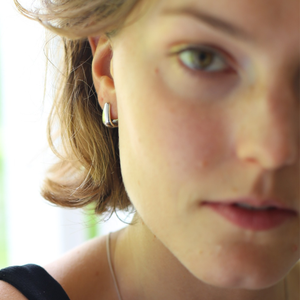 THE SAGE DOME HUGGIE HOOP - sterling silver from Bound Studios