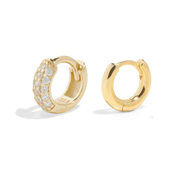 THE TREASURE HOOP SET SMALL - 18k gold vermeil from Bound Studios