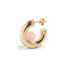 THE YUNA HOOP SUNSTONE - 18k gold vermeil via Bound Studios