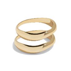 THE DOUBLE TROUBLE RING SET - Solid gold via Bound Studios