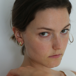 THE SAGE DOME HUGGIE HOOP - 18k gold vermeil from Bound Studios