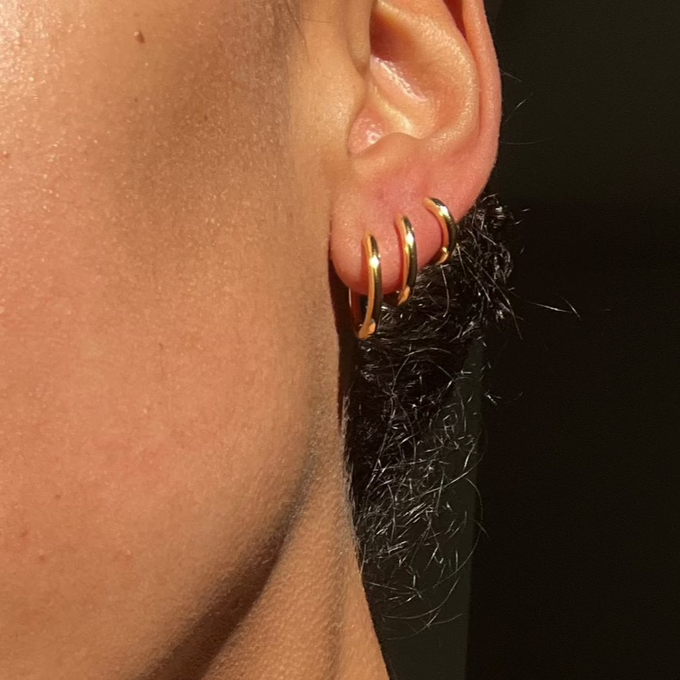 THE BASE HOOP LARGE - solid gold from Bound Studios