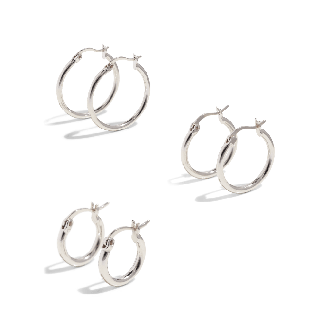 ALL THE BASE HOOPS - sterling silver from Bound Studios