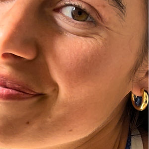 THE YUNA HOOP BLUE  - 18k gold vermeil from Bound Studios