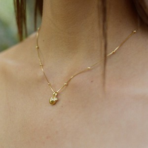 THE PEACH PENDANT - solid gold from Bound Studios