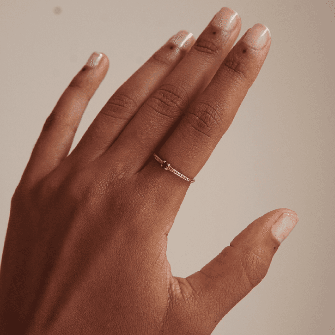THE EMMA RING BLUE - solid gold from Bound Studios