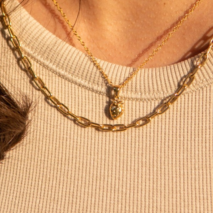 THE STRAWBERRY PENDANT - solid gold from Bound Studios