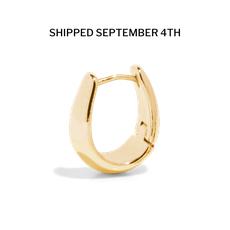 THE SAGE DOME HUGGIE HOOP - 18k gold vermeil via Bound Studios