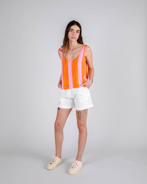 Color Block Tank Top Orange from Brava Fabrics