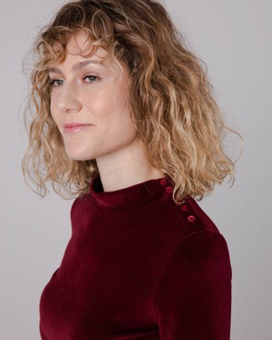 Velvet Perkins Sweater Prune from Brava Fabrics
