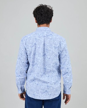 Asis Percales Crocodylus Regular Shirt Blue from Brava Fabrics