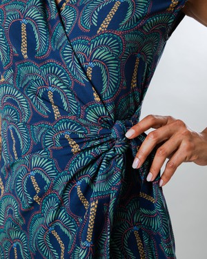 Borneo Kimono Dress Navy from Brava Fabrics